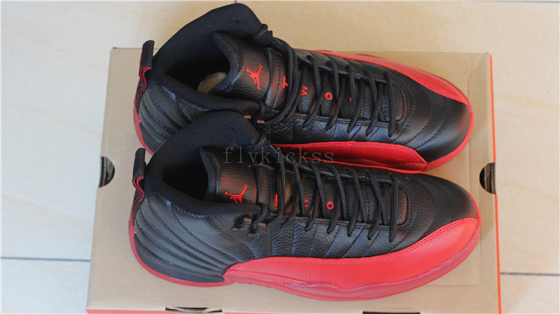 Air Jordan 12 Black Varsity Red Flu Game